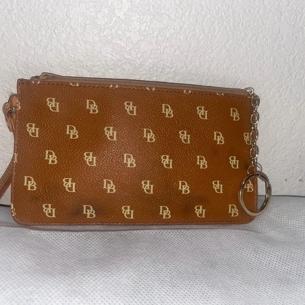 Dooney & Bourke  Brown Leather Wristlet - Picture 2 of 3